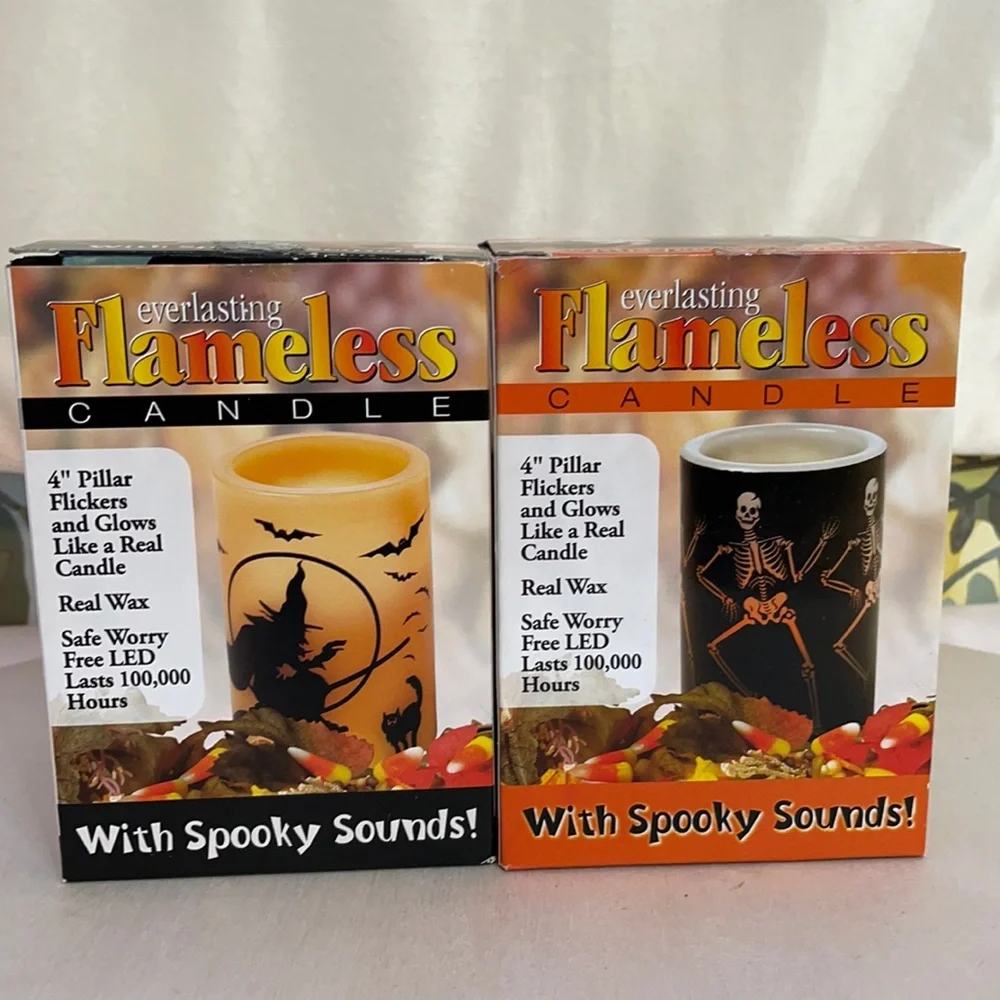 Flameless Halloween Candles set of 2